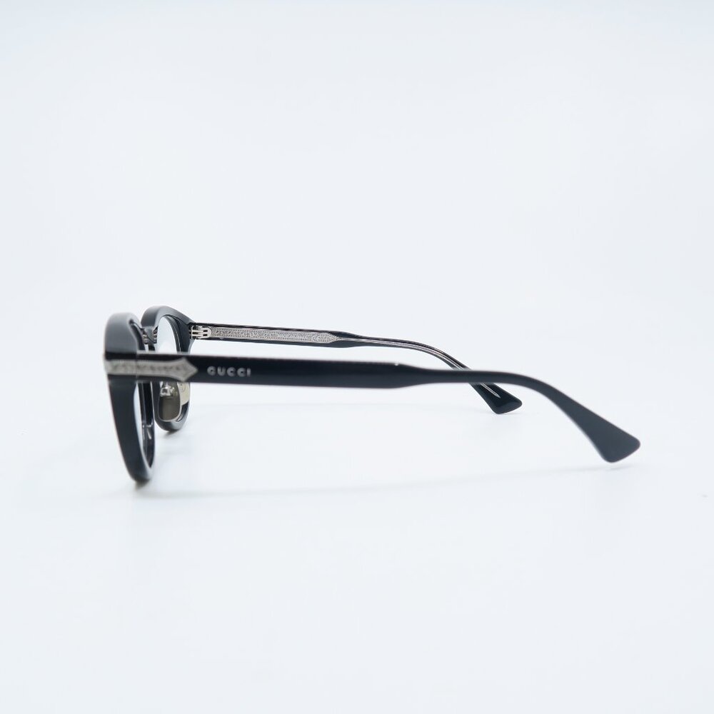 Gucci GG0071O 001 50mm Black Gloss and Titanium New Men's Eyeglasses Frames. - Picture 6 of 8
